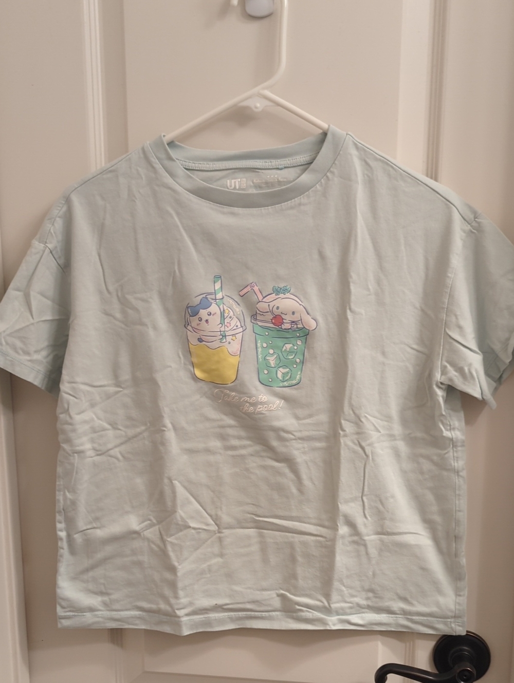Sweet Uniqlo Cinnamoroll and Chiikawa Take Me To The Pool Tee